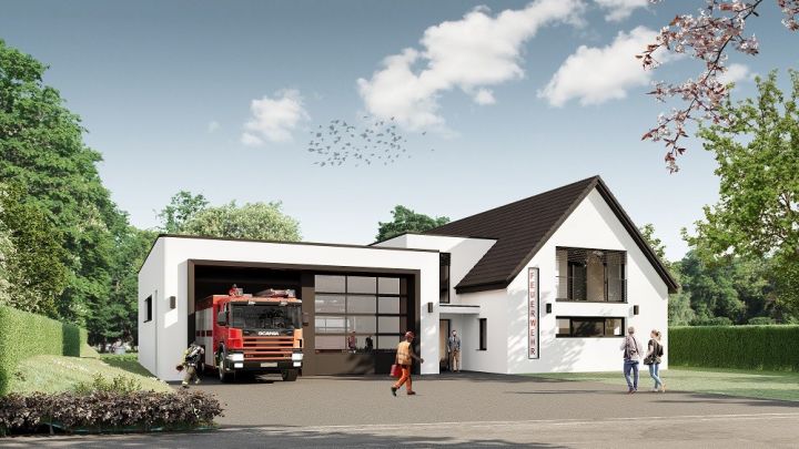 Der Entwurf des Architekturbüros Fleper zeigt, wie das Feuerwehrgerätehaus in Oedingen einmal...