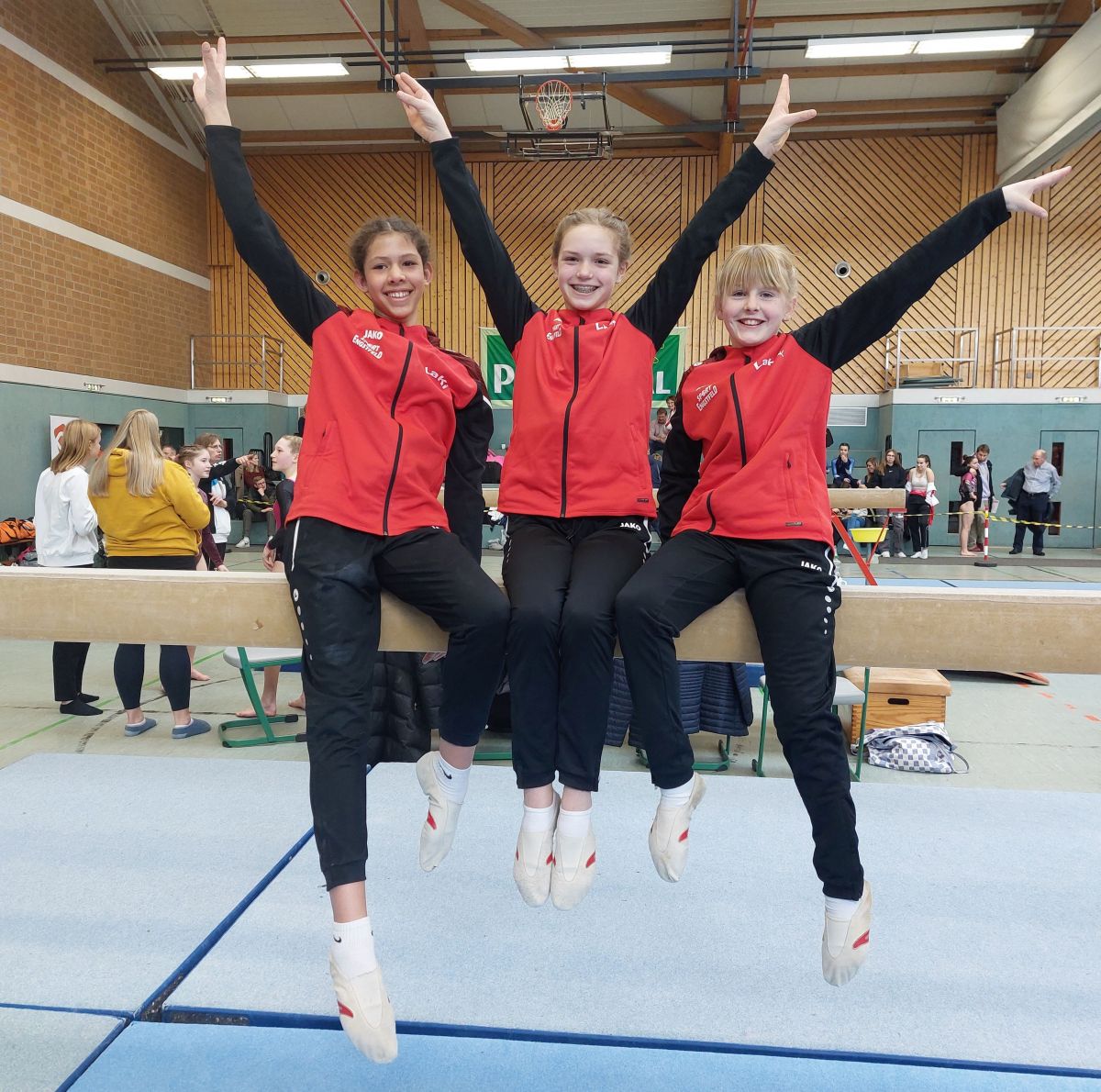 Die Turnerinnen beim Landescup. von privat