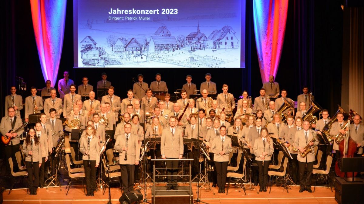 Der Musikverein Frenkhausen überzeugte unter Leitung von Patrick Müller einmal mehr mit Spielfreude und Virtuosität. von privat