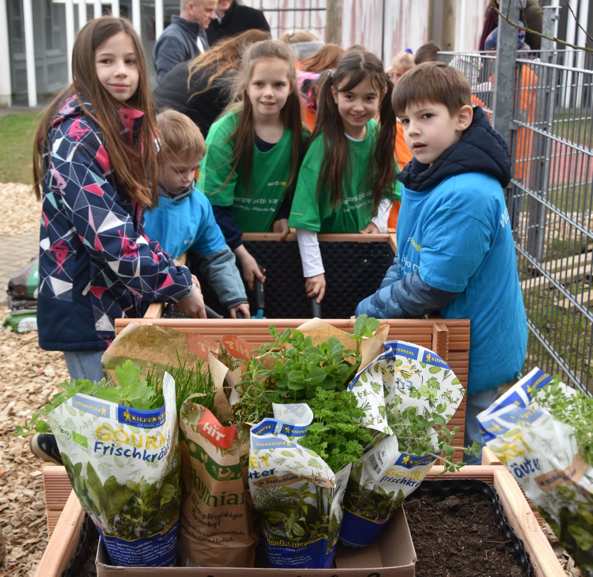 Die ersten Kräuter wurden schon eingepflanzt. von privat