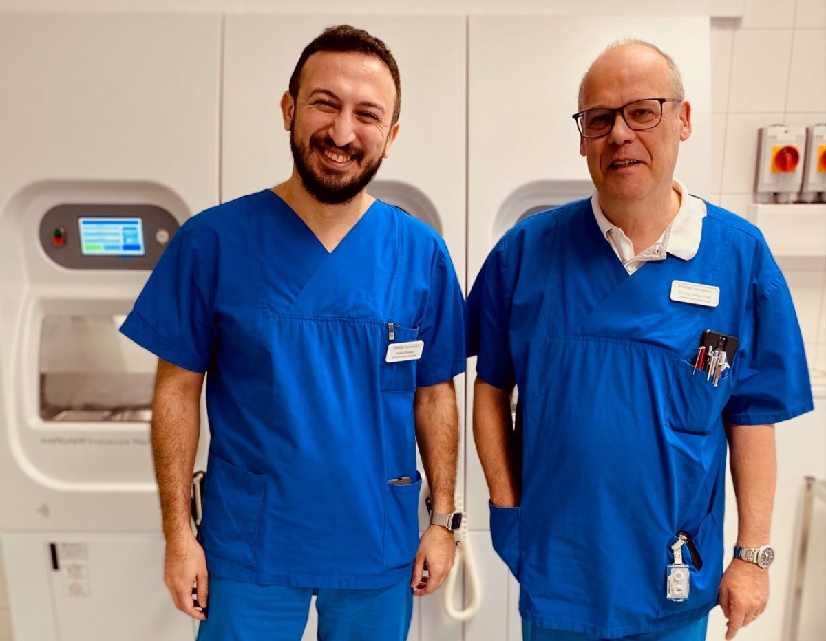 Oberarzt Elhossary und Chefarzt Dr. Krupp. von Helios Klinik