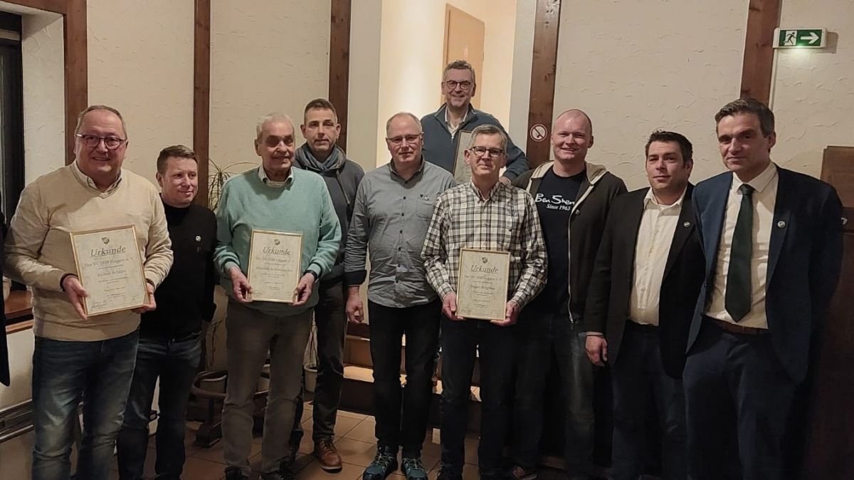 Der SV Heggen ehrte einige Jubilare. von privat