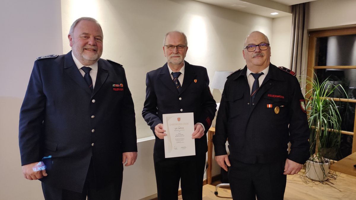 LdF Thomas Klein, Gerhard Richter und Einheitsführer Uwe Menzebach (von links). Es fehlt Paul Geueke. von privat