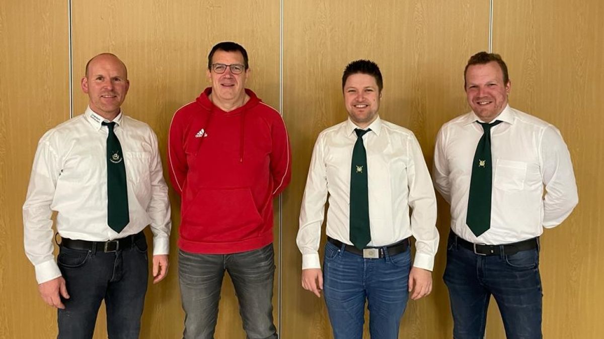 Vorstandsmitglieder der Schützenbruderschaft Altenhof: Schriftführer Thomas Schönauer, Kassierer Thomas Peukert, erster Brudermeister Dominik Stahl und zweiter Brudermeister Michael Langhammer (v.l.). von privat