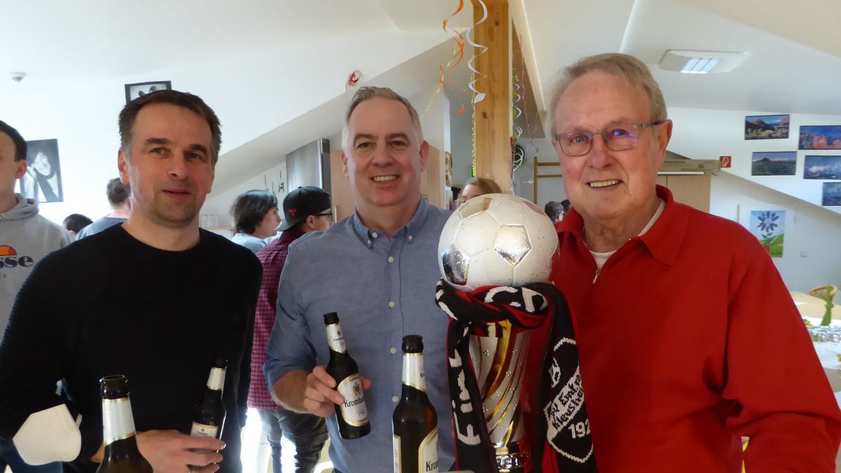 Die „Delegationsführer“ der Kleusheimer Altlgiga: (v. l.) Volker Heite, Volker Köhler und Siegbert Hengstebeck. von privat
