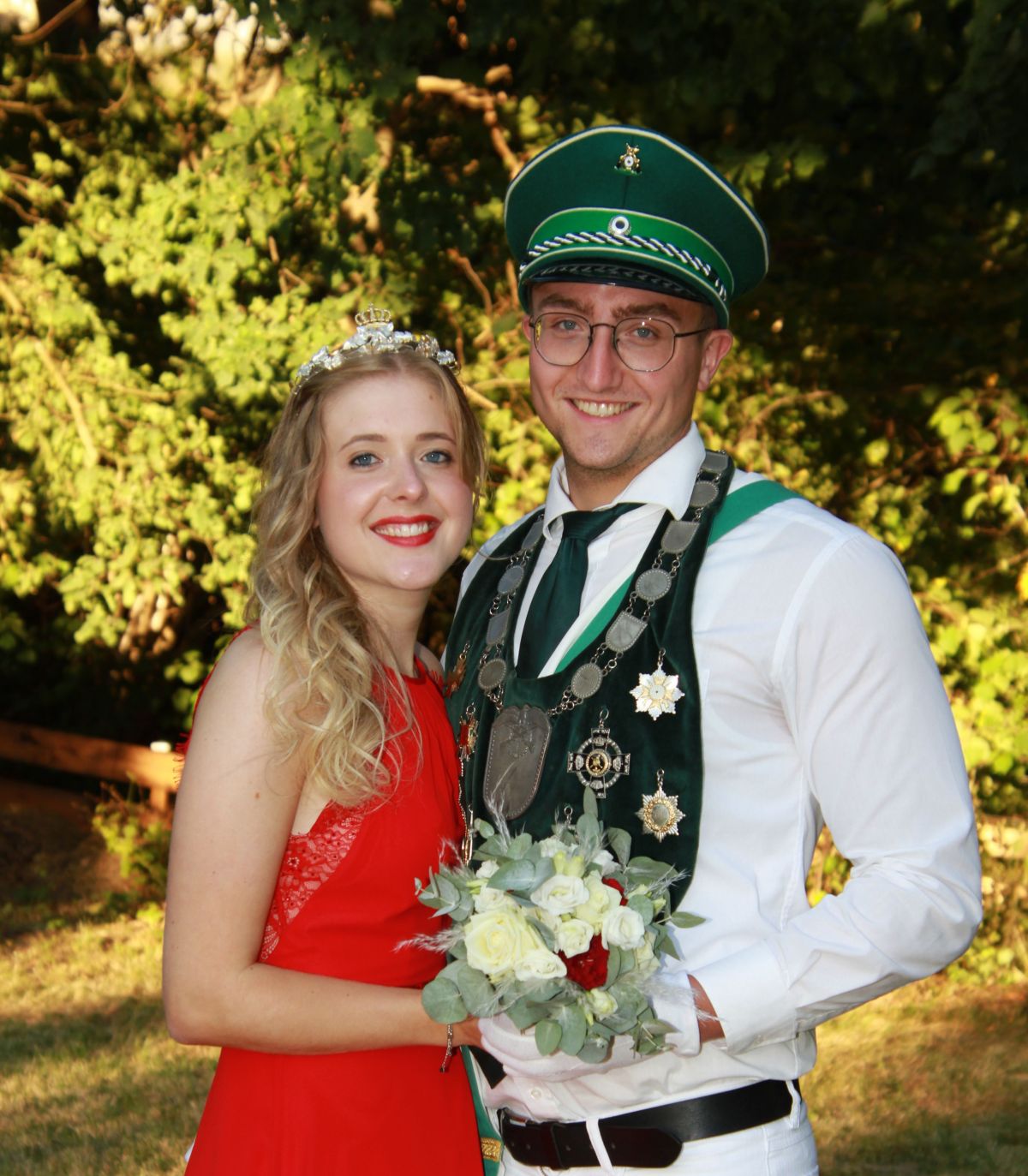 Das strahlende Prinzenpaar Marius Stracke und Hanna Clemens. von privat