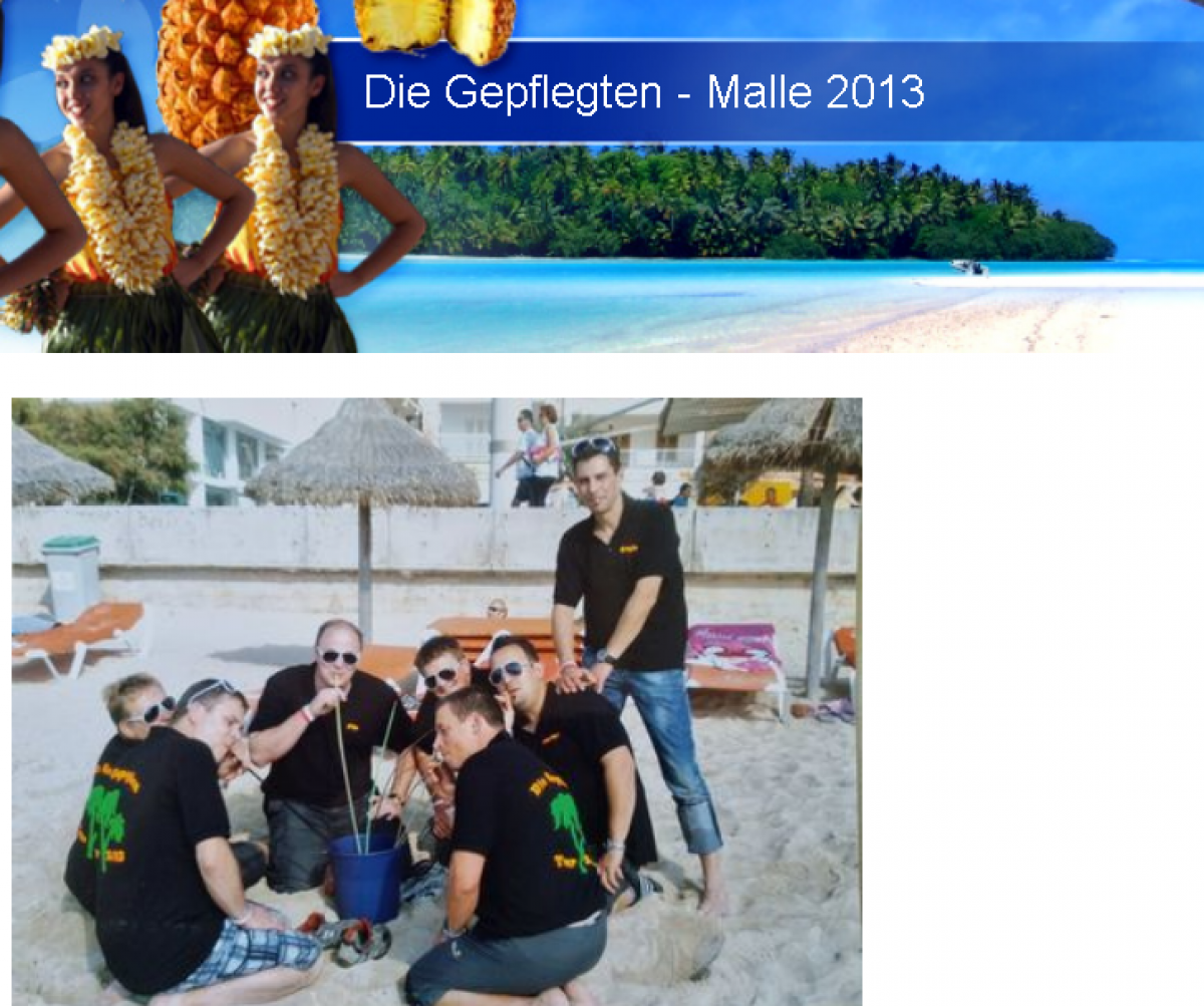 Gepflegt auf Malle Sangria trinken - für „Die Gepflegten“ aus Heinsberg kein Problem. von privat