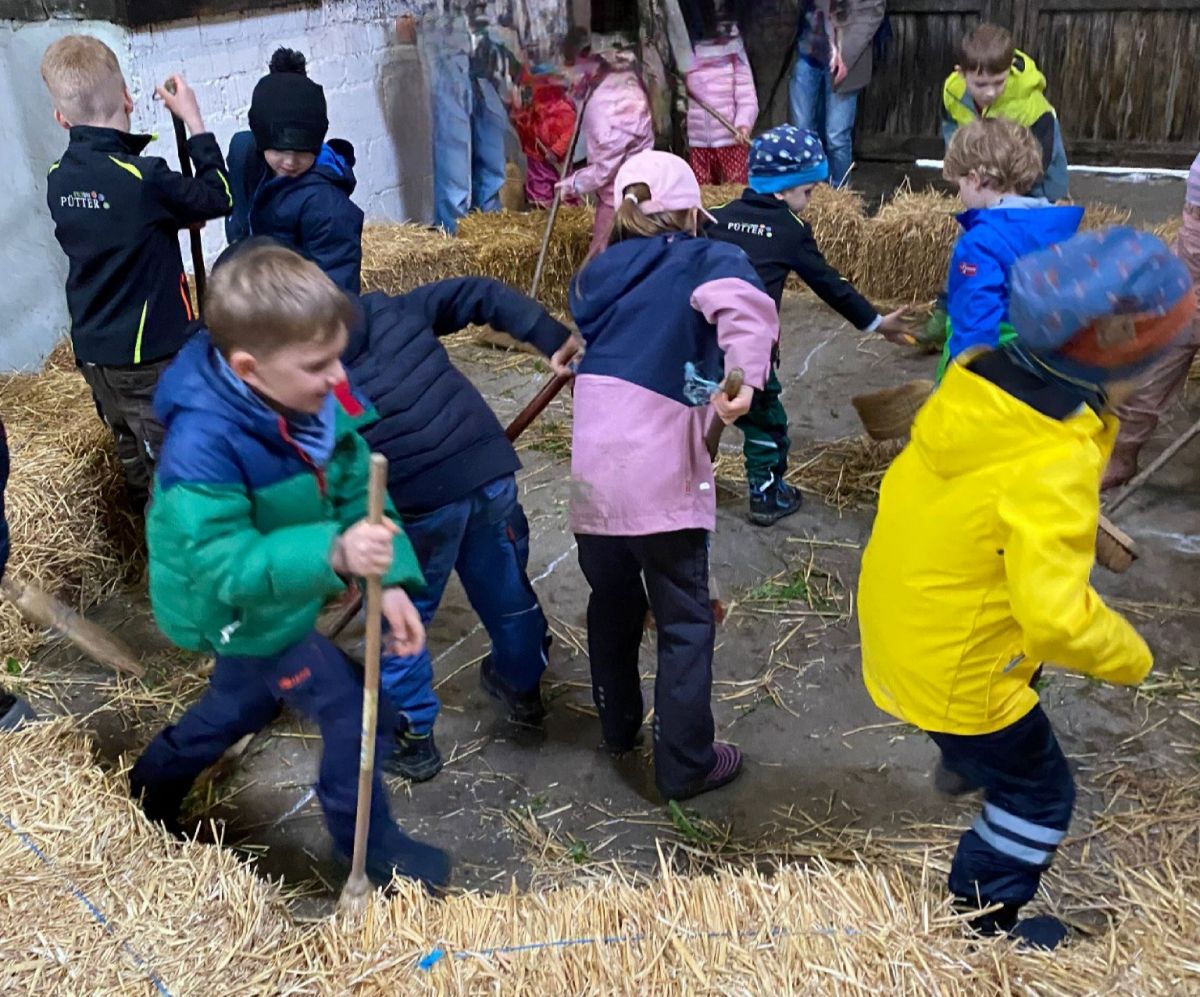 Die kfd Bamenohl/Weringhausen besuchte mit 33 Kindern einen Bauernhof. von privat