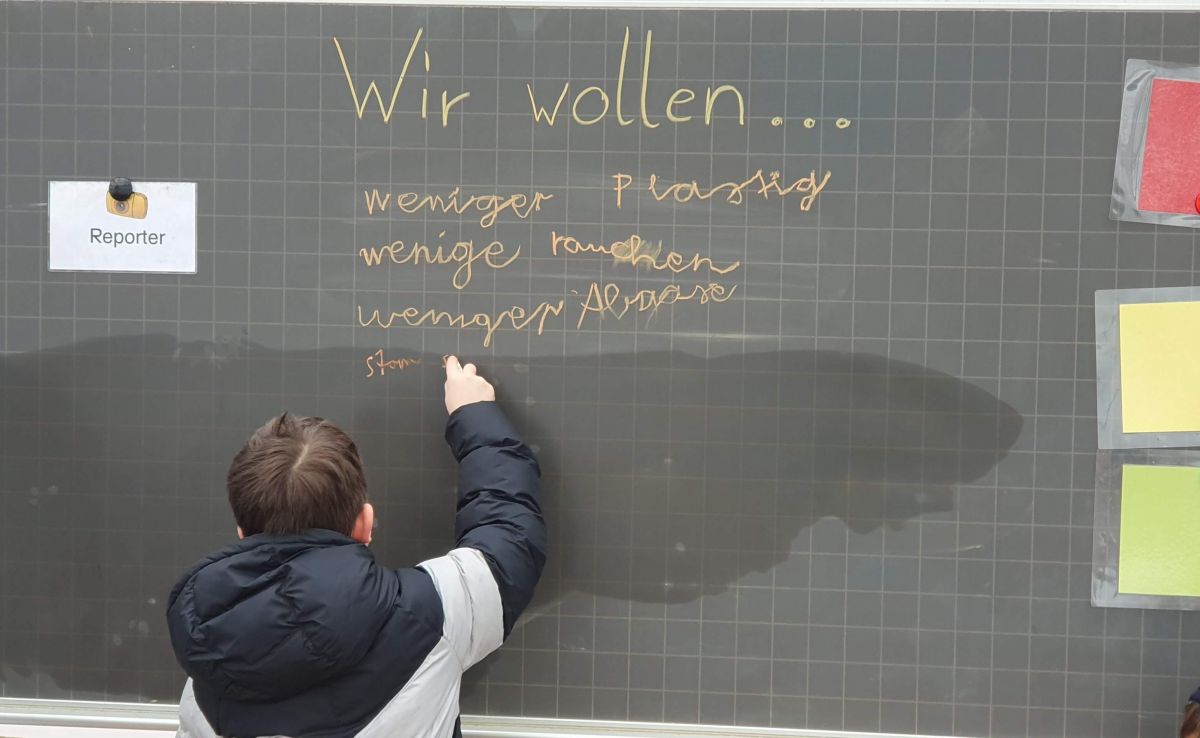 Die Schüler erarbeiteten, was sie für die Zukunft wollen. von privat