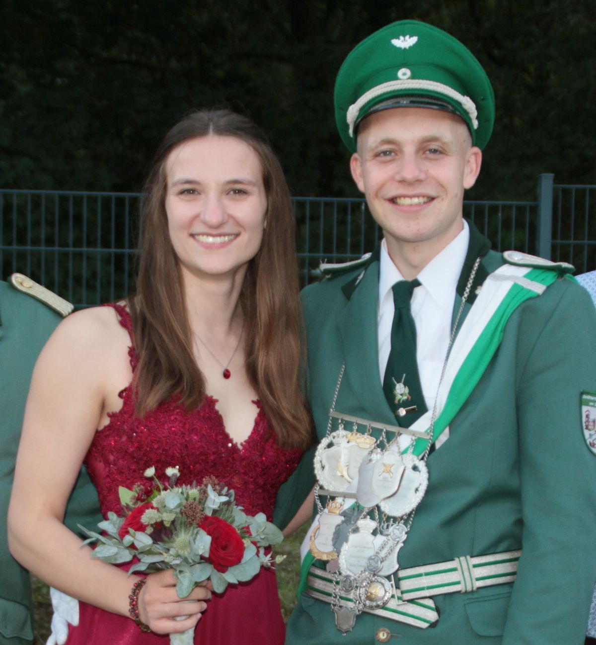 Am ersten Festtag endet die Regentschaft des Jungschützenkönigspaares Elias Schilli und Antonia Steinhoff. von privat