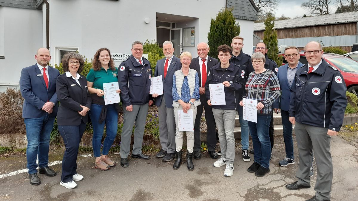 Zahlreiche Jubilare des DRK-Ortsvereins Olpe wurden geehrt. von privat