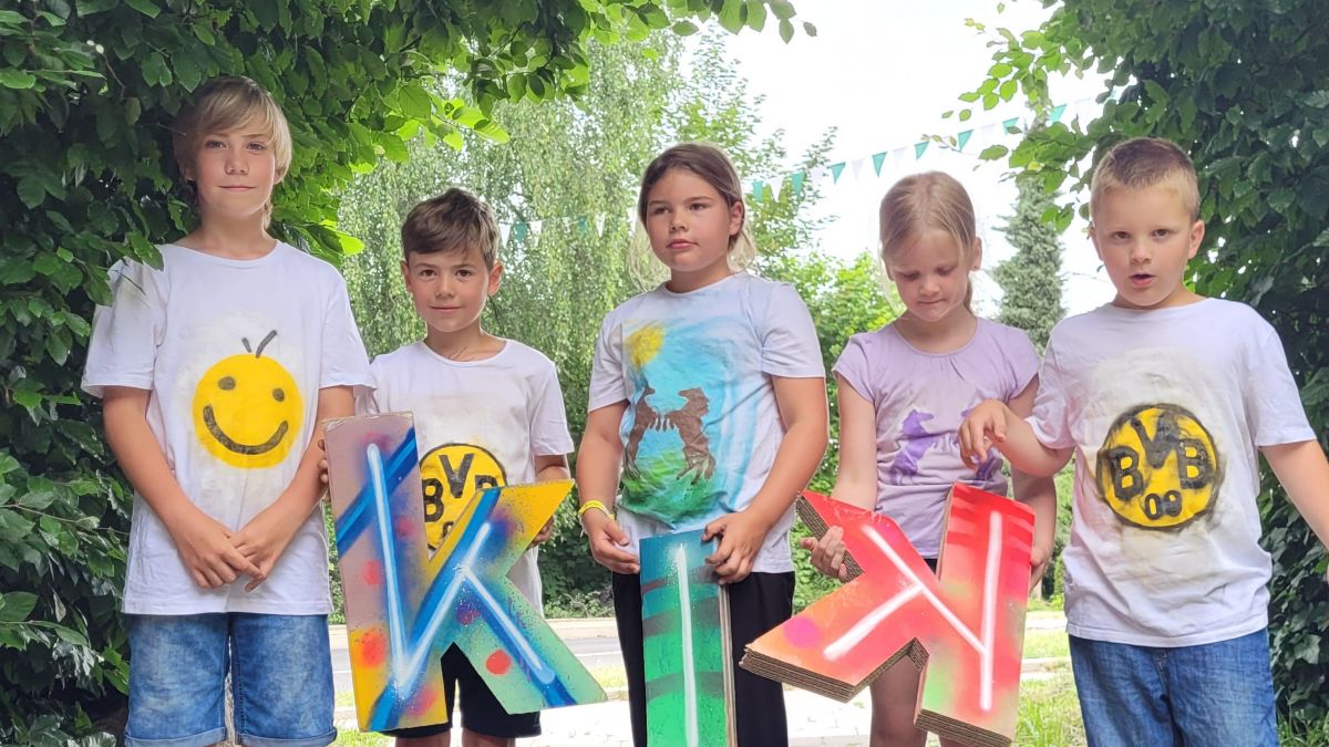 Kleine Künstler waren in der ersten Sommerferienwoche im kjkHaus Finnentrop am Start. von privat