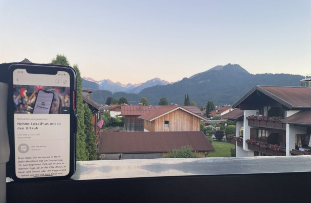 Ralf Harnischmacher schickt für unsere Urlaubsaktion „Nehmt LokalPlus mit in den Urlaub“ ein Foto aus Oberstdorf. von privat