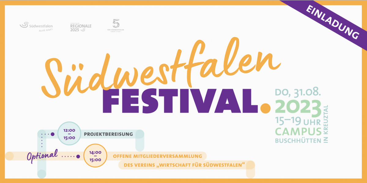 Am 31. August steigt das Südwestfalen Festival auf dem Campus Buschhütten. von Südwestfalen Agentur GmbH