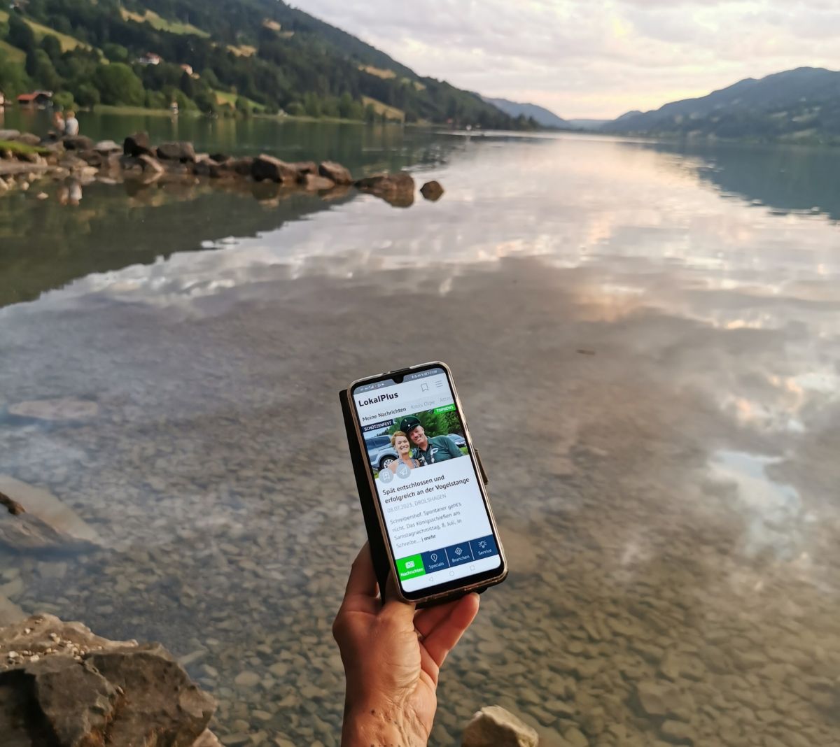 Georg Willeke hat LP mit ins Allgäu genommen. von privat