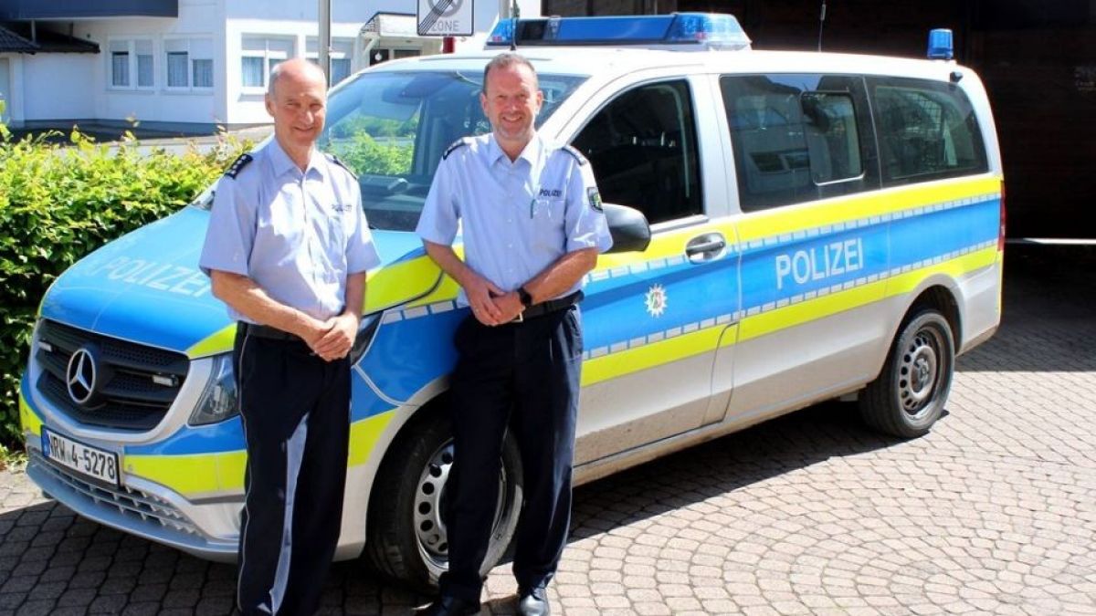 Christoph Bankstahl (links) und Stephan Ommer. von Kreispolizeibehörde Olpe