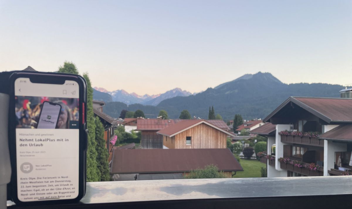 Ralf Harnischmacher schickt für unsere Urlaubsaktion „Nehmt LokalPlus mit in den Urlaub“ ein Foto aus Oberstdorf. von privat