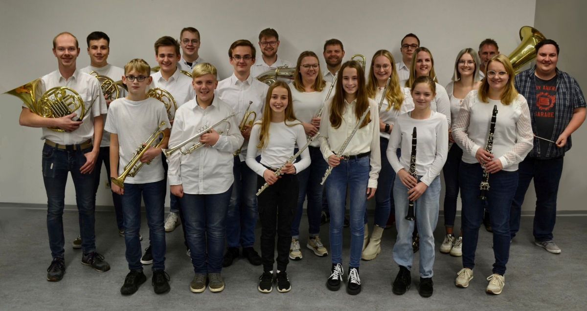 Das Jugendorchester des Musikvereins Langenei. von privat