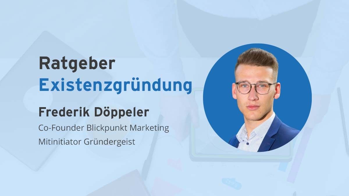 Frederik Döppeler, Co-Founder Blickpunkt Marketing und Mitinitiator Gründergeist von Grafik: Sophia Poggel