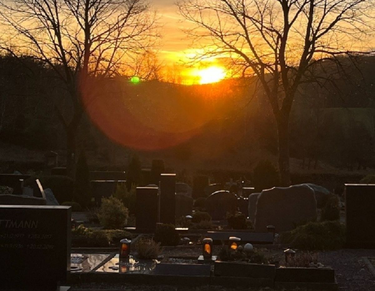 Der Friedhof in Drolshagen bietet teils unter alten Bäumen sowohl traditionelle als auch neue Grabformen an. von privat