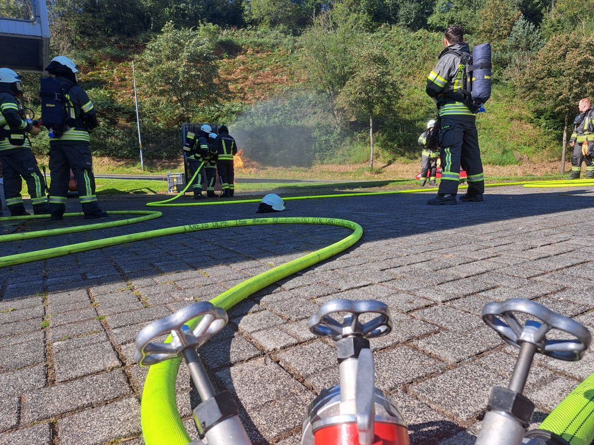 Die Feuerwehr Drolshagen probte den Ernstfall. von privat