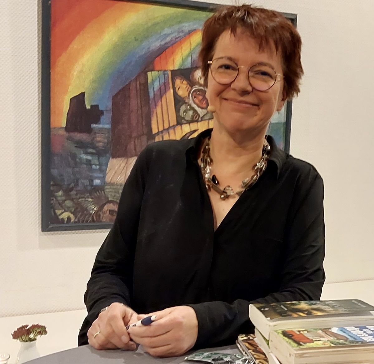 Kathrin Heinrichs unterhielt die Besucher mit ihrer Lesung und kabarettistischen Einlagen. von privat