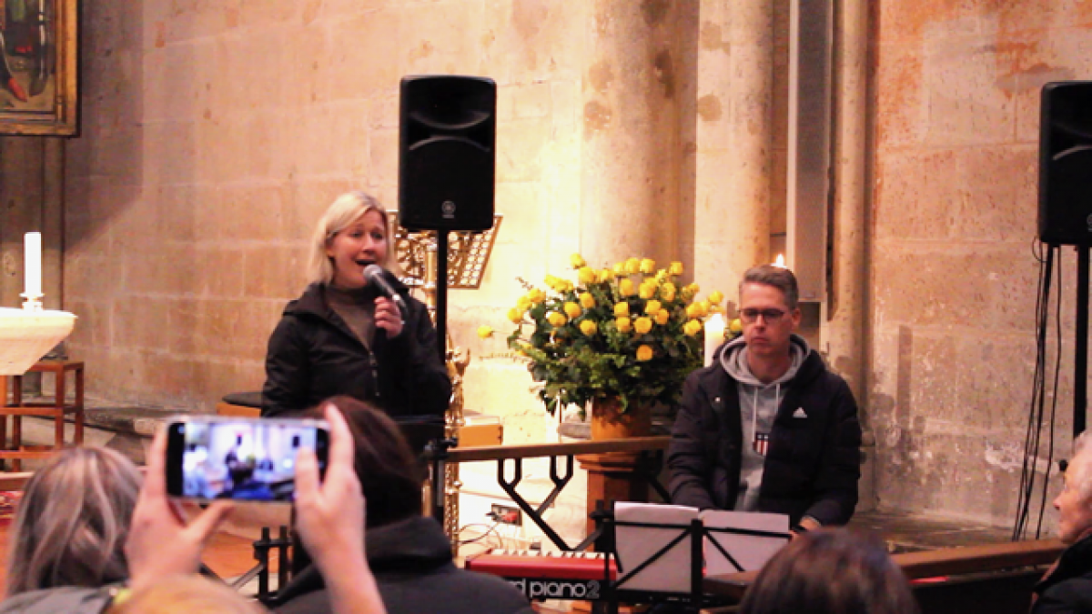 Ruth Schröder und Christian Stahl sangen gemeinsam im Kölner Dom. von privat
