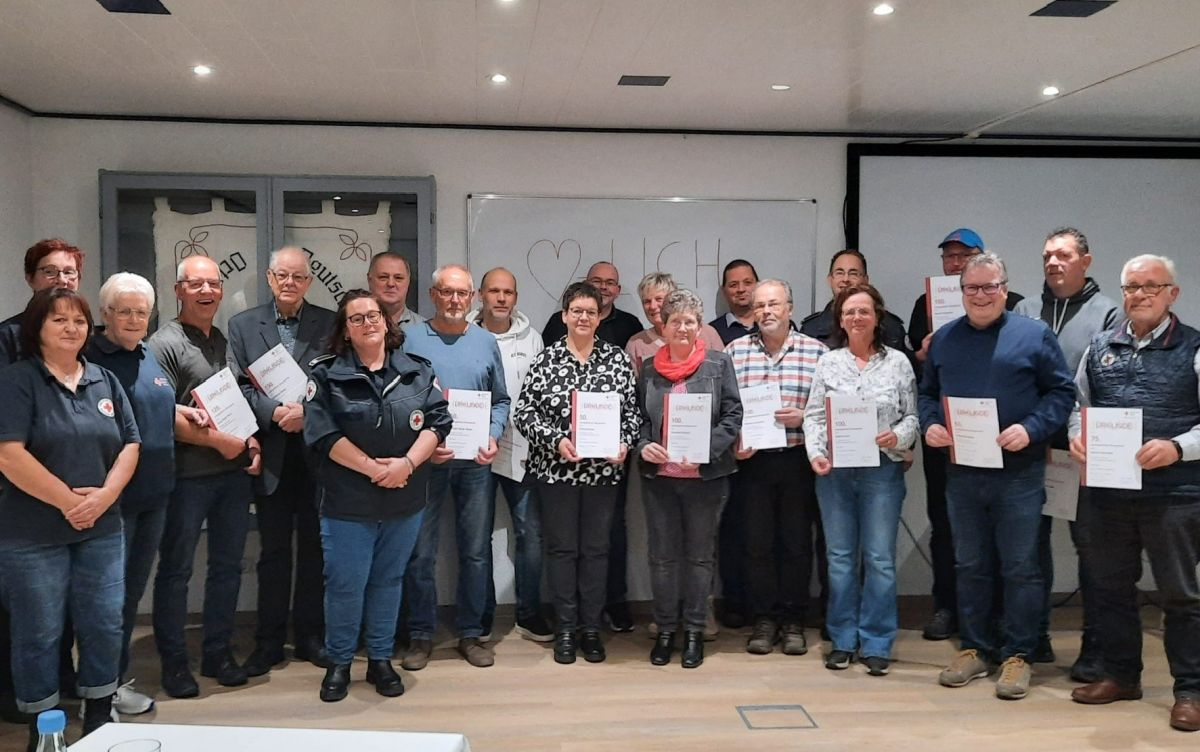 Insgesamt wurden 47 Blutspender geehrt. von privat