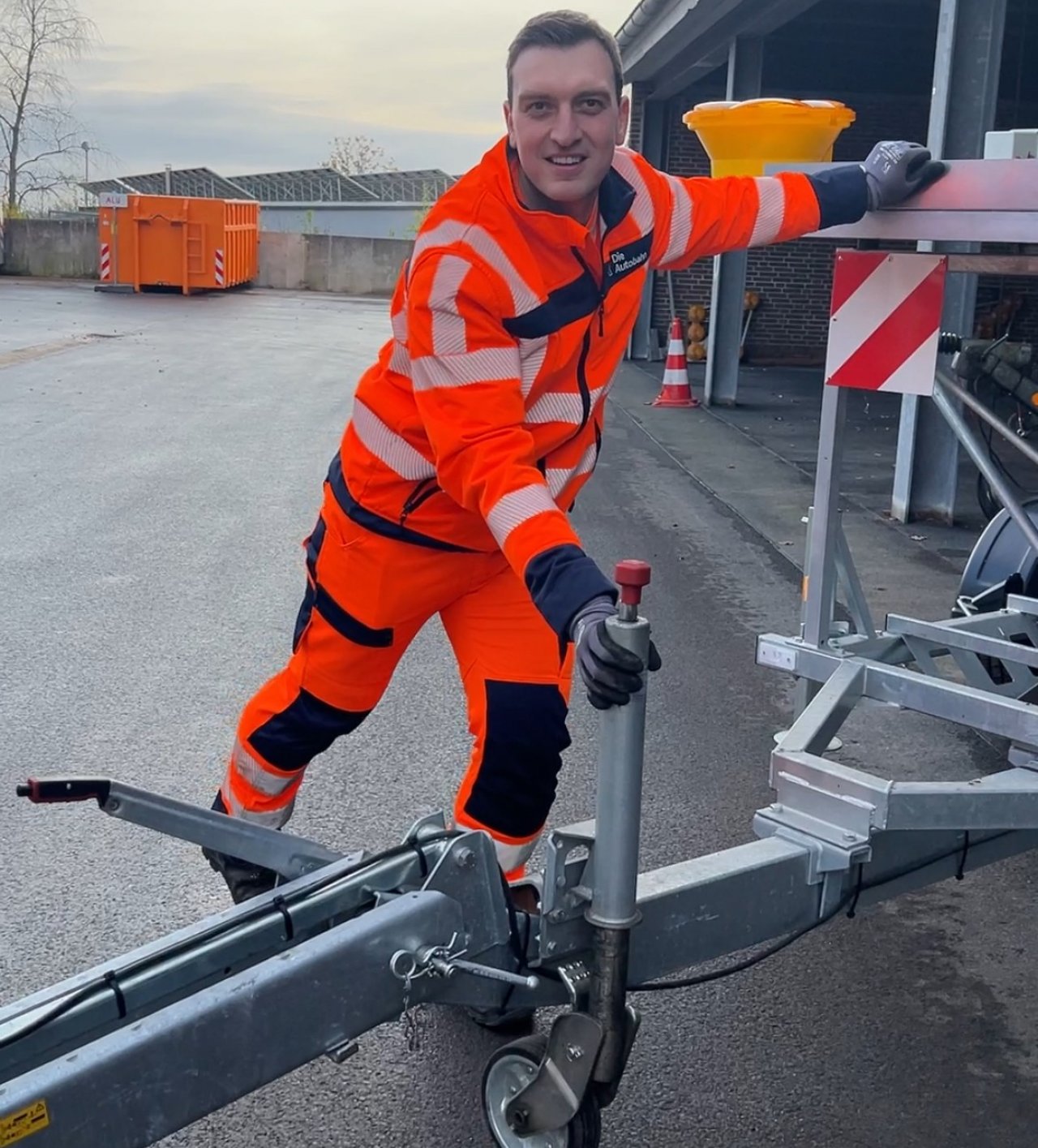 Christian Mengel bei der Arbeit, von Anke Bruch/Autobahn Westfalen