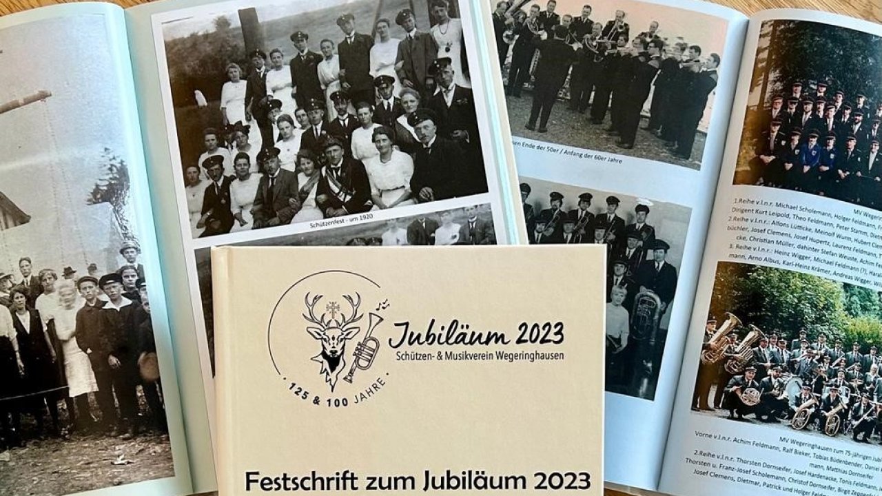 Auf 300 Seiten gehen Schützen- und Musikverein Wegeringhausen ihrer Geschichte auf den Grund. von privat