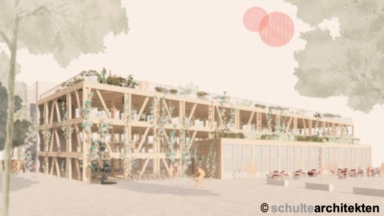 Die Stadt Bad Berleburg plant ein besonderes, nachhaltiges und modulares Parkhaus. von schultearchitekten