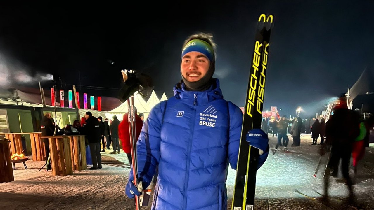 Benjamin Selter vom TV Attendorn beim Engadiner Nachtlauf von TV Attendorn
