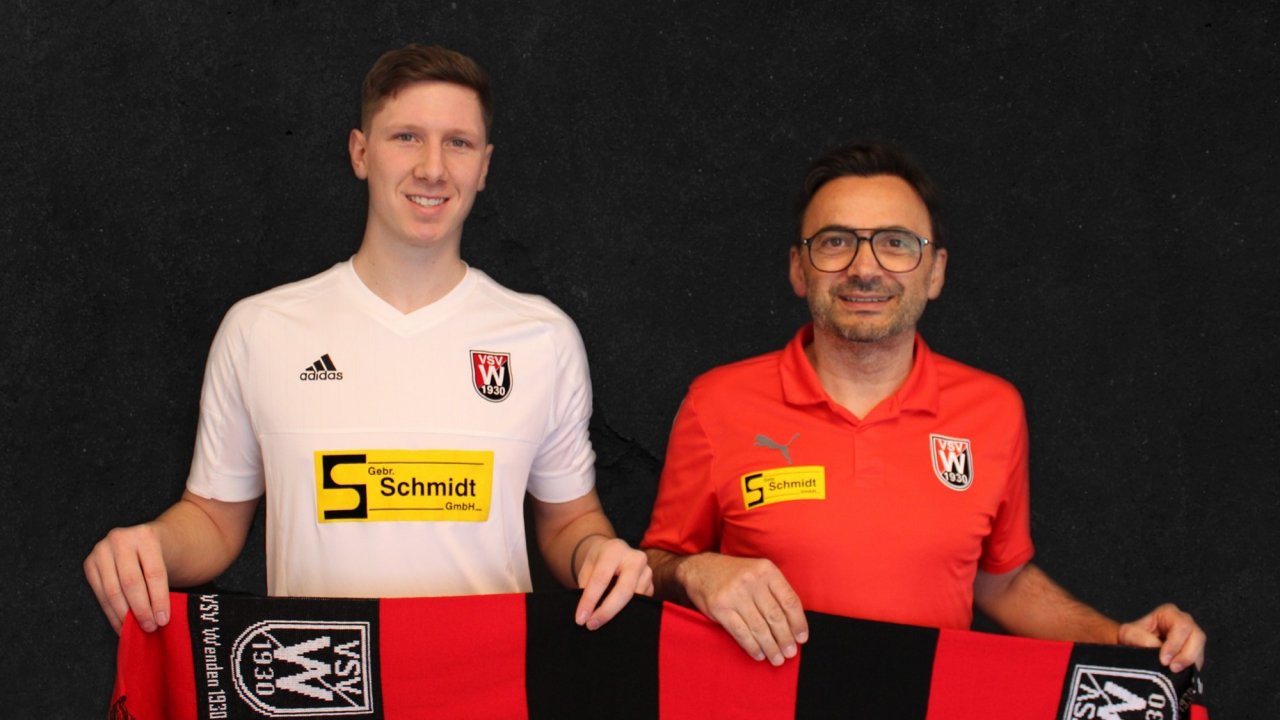 Neuzugang Nico Hermann (links) und sportlicher Leiter Kemal Topal. von privat