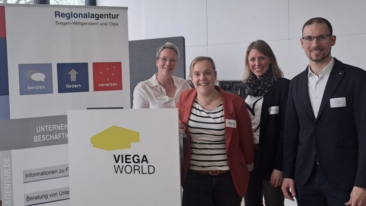 Von links: Referentin Katrin Arens, Doro Kuhl von der Regionalagentur, Carina Reimann vom...