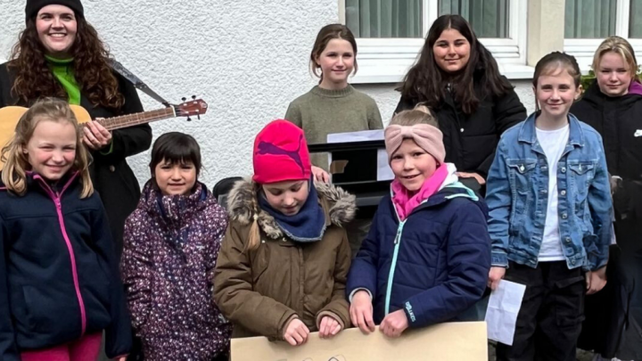 Neun Kinder aus Drolshagen nahmen an der 72-Stunden-Aktion teil und schrieben ihr eigenes Lied