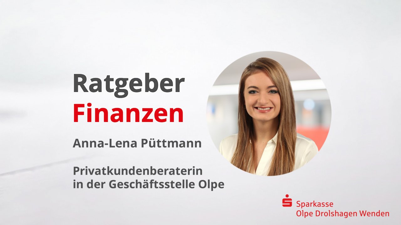 Anna-Lena Püttmann, Privatkundenberaterin in Olpe. von Sparkasse