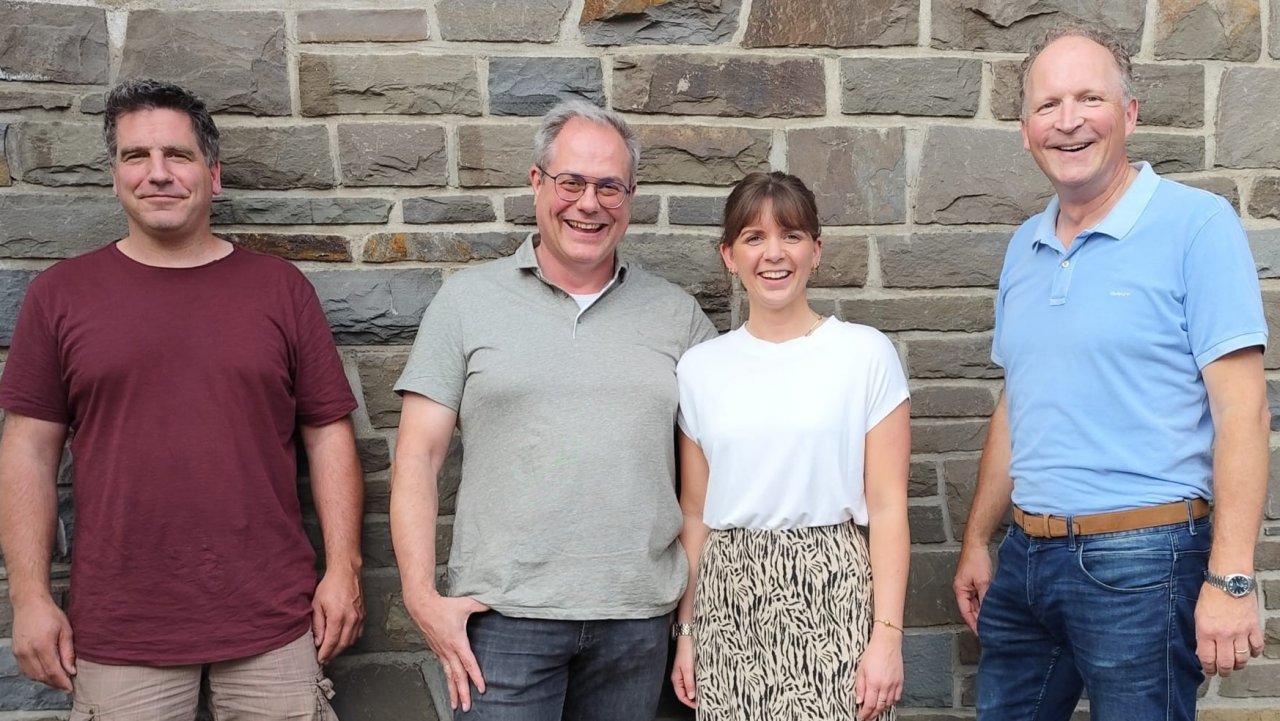 Stellten den aktuellen Stand der Planungen rund um den Mehrgenerationenpark vor: (v.l.) Christian Theile, Thorsten Dunckel, Julia Kleine und Stefan Schauerte. von Pia Krämer