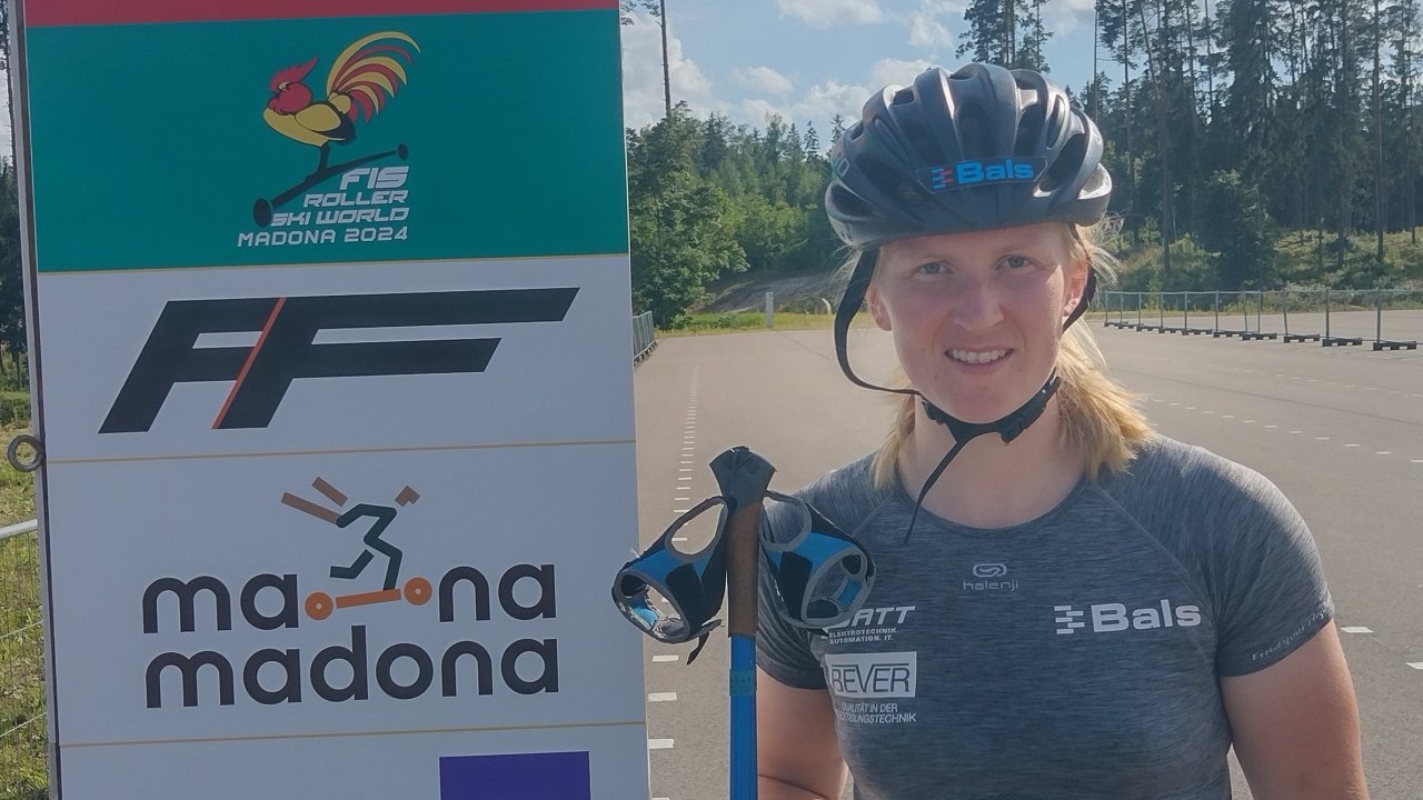 Meina Schöttes nahm am Rollski-Weltcup in Madona (Lettland) teil und schnitt sehr gut ab. von privat
