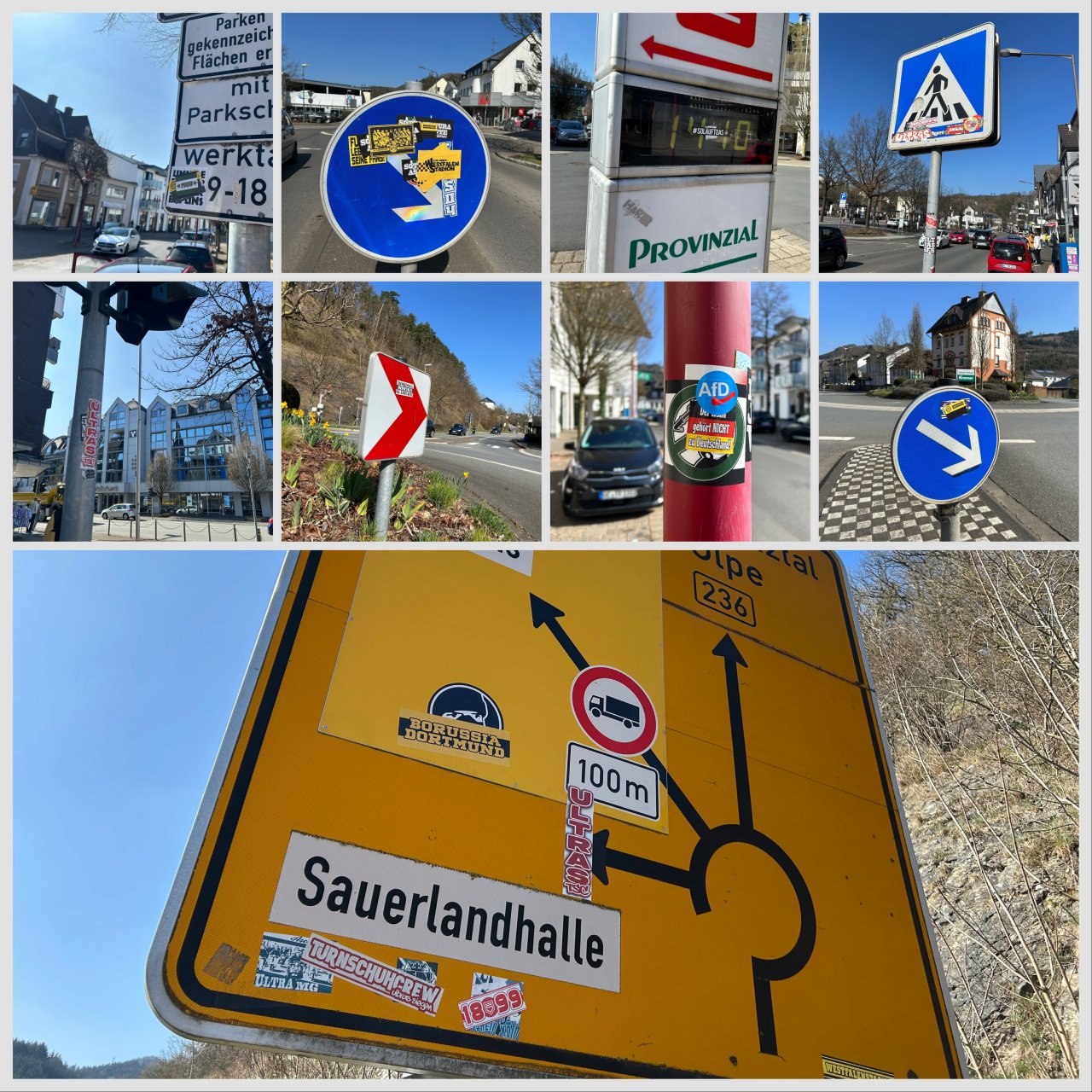 Laut Andreas Berg von Straßen.NRW handelt es sich meist um Fußballfans, die Werbung für ihre Vereine machen. von Nils Dinkel
