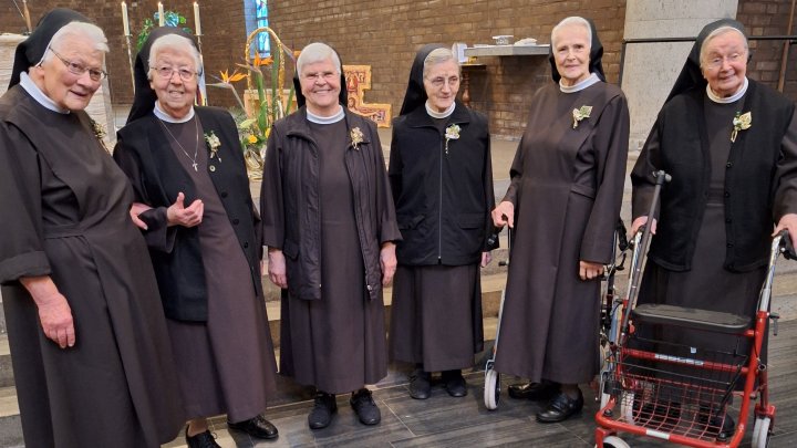 Die Jubilarinnen der Olper Franziskanerinnen (v.l.): Sr. Mediatrix, Sr. Ludgeria, Sr. Alexa, Sr....