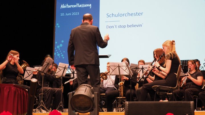 Das Blasorchester des SGO unter der Leitung von Stefan Burghaus (Archivfoto).