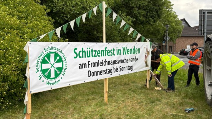 Das Banner der Schützenbruderschaft Wenden.