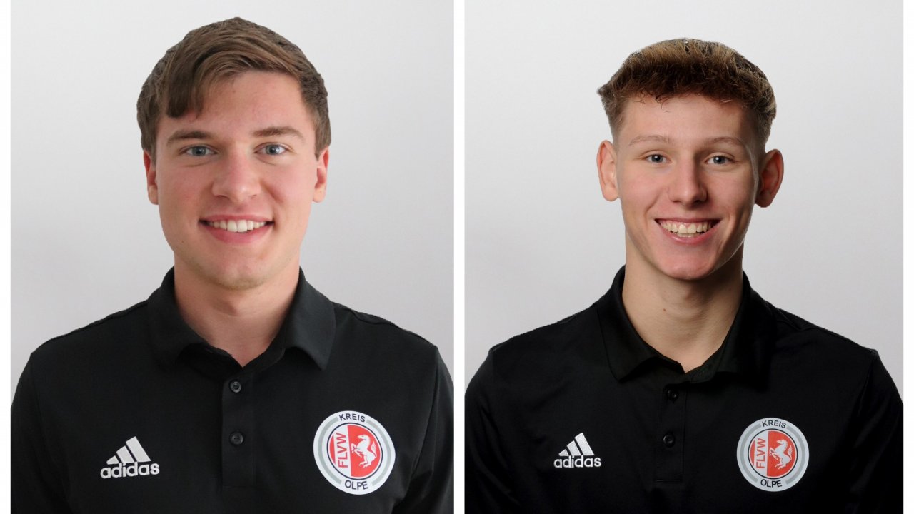 Erwin Hubert und Mika Soenneken steigen als Schiedsrichter in die Landesliga auf. von FLVW