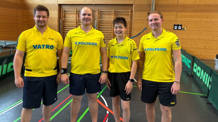Patrick Volmer, Philipp Schneider, Maximilian Nüsse und Philipp Eising (v.l.): Dritter Platz beim...