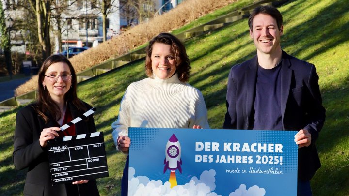 Mehtap Yasar, Marie Ting und Christopher Schwermer (v.l.) aus dem Team des Regionalmarketings...