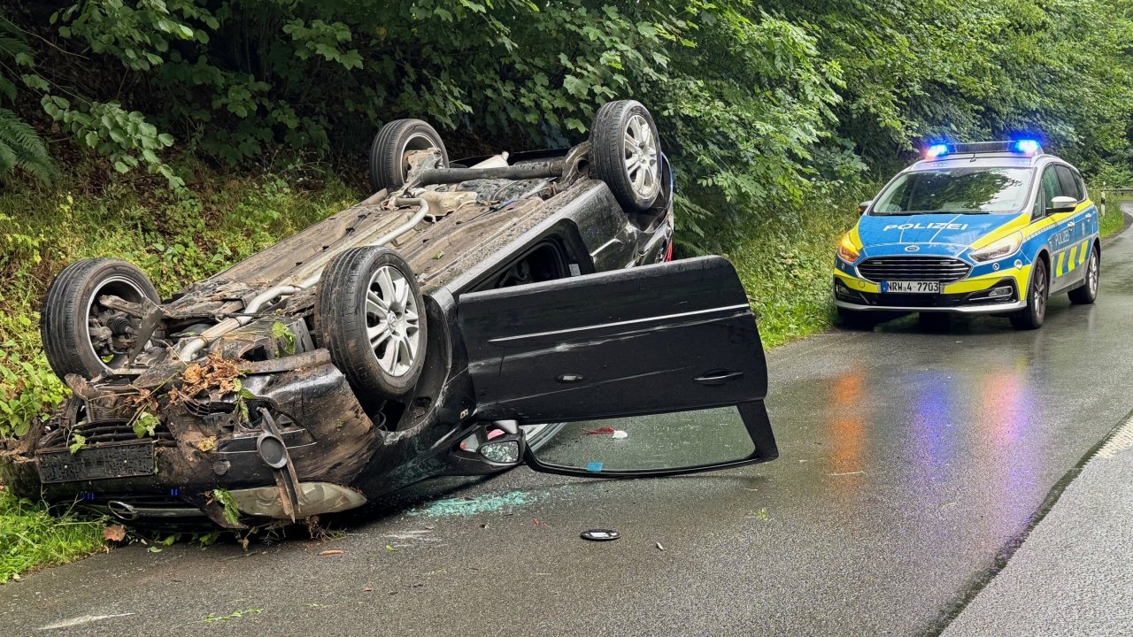 Ein Alleinunfall hat sich am Montagmorgen, 7. Juli, auf der L 553 bei Selbecke ereignet. von privat