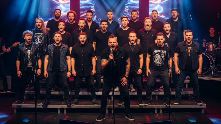 Symbolfoto moderner Männerchor (KI-generiert)