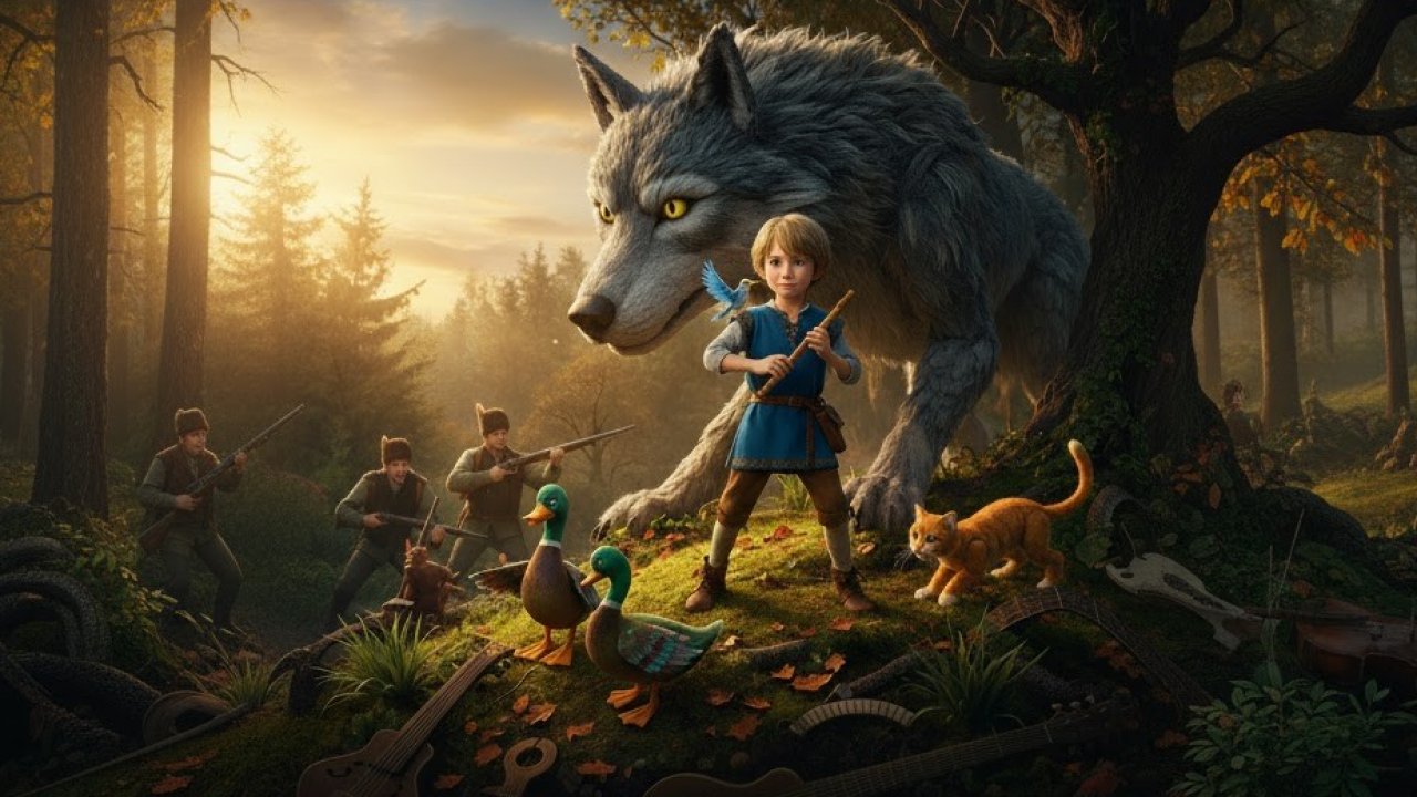 Symbolfoto zum sinfonischen Märchen „Peter und der Wolf“ (KI-generiert) von Google Gemini - mit KI erstellt