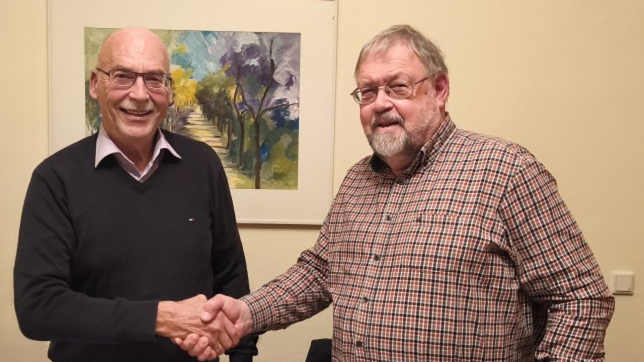 Bernd Spuhler (l.) und Peter Paul Lubig bei „Übergabe des Staffelstabes“ von privat