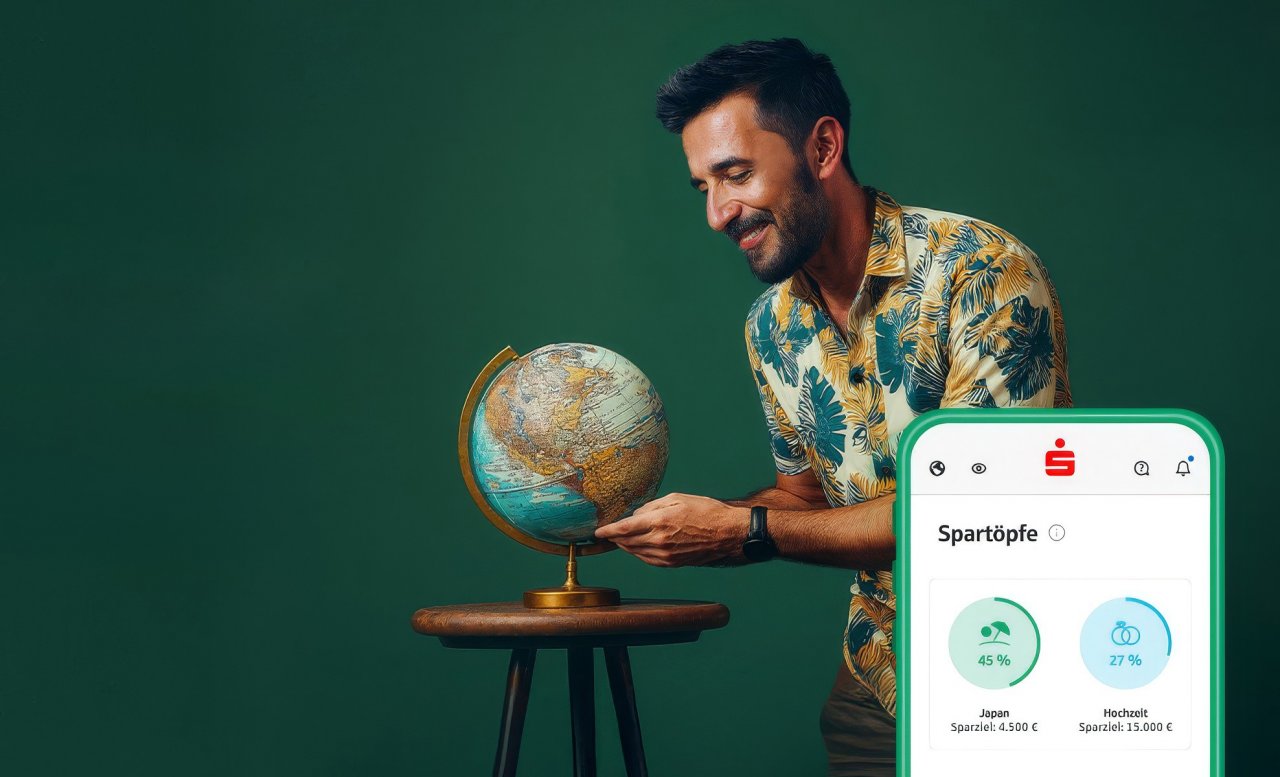 Ob allein oder gemeinsam: Die Spartöpfe helfen Ihnen dabei, Ihre Ziele organisiert und flexibel zu erreichen. von Sparkasse